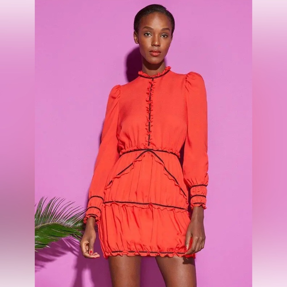 Fleur du Mal red love bound mini dress